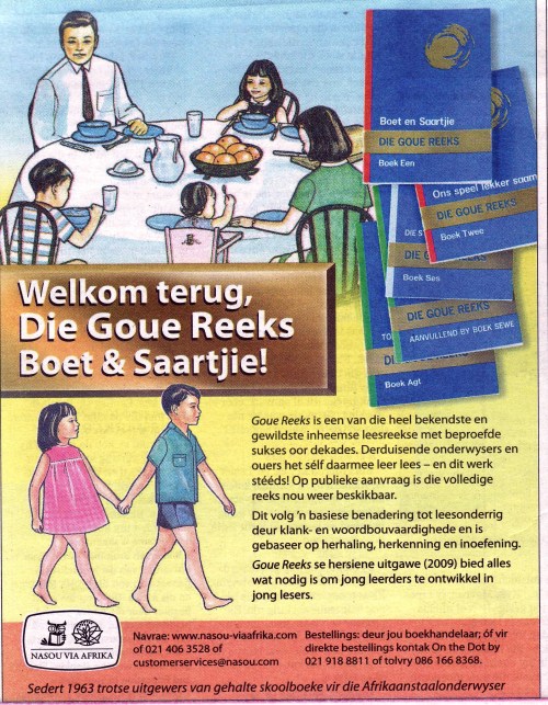 boetensaartjie Bron: Die Burger advertensie