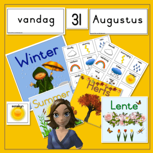 seasons seisoene kalender weerkaart